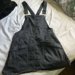 💜No Boundaries Medium black denim overall dress💜